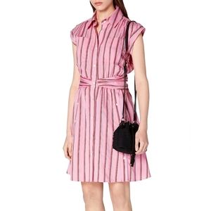 Derek Lam 10 Crosby Cora Striped Shirt Dress  SZ 4  $350